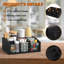 Coffee Bar Station Organiser Accessoires de bar à café en bois pour comptoir Organisateur de condiments à thé pour panier de rangement décoratif, noir-116793596