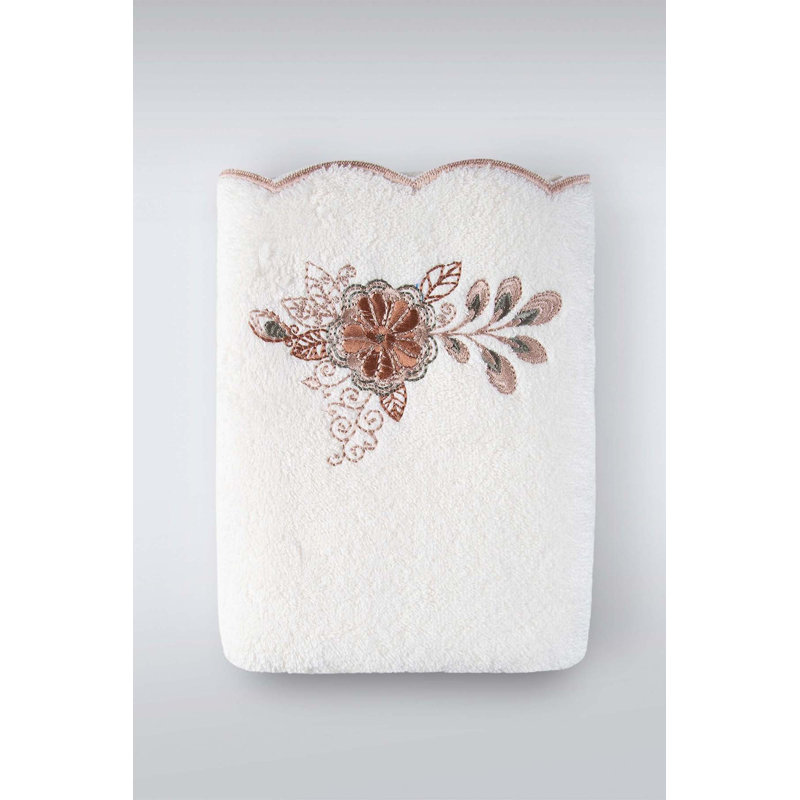 Ensemble de serviettes de bain 100% coton 3 pièces Nobles, Écru