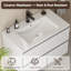 Meuble-lavabo mural simple avec lavabo en céramique et 2 tiroirs-684340956-694458079