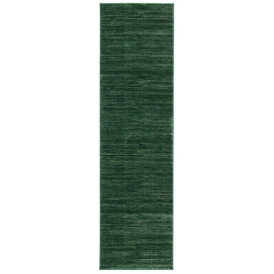 Vision Striped Area Rug In Dark Green