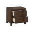 Ensemble de chambre à coucher avec rangement 4 pièces de style moderne avec tête de lit à DEL, haut-parleurs Bluetooth et ports USB - noyer-776104858-776104859