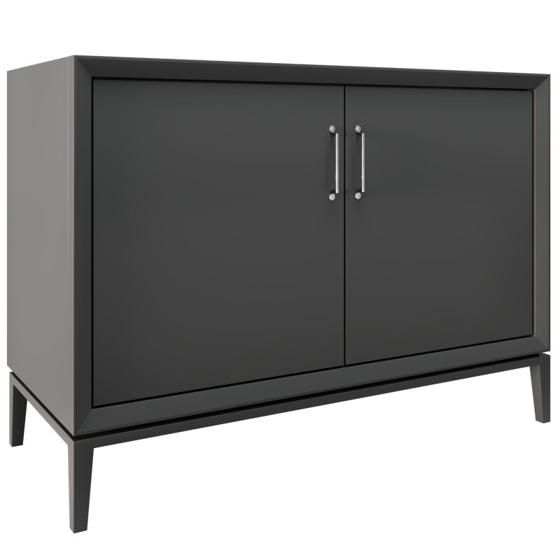 Alexandra Single Bath Vanity, Off Black, Polished Chrome, 48"