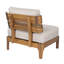 Ensemble de conversation d'extérieur en bois d'acacia Kaelin Mid-Century avec coussins épais pour patio, balcon et jardin-126698168