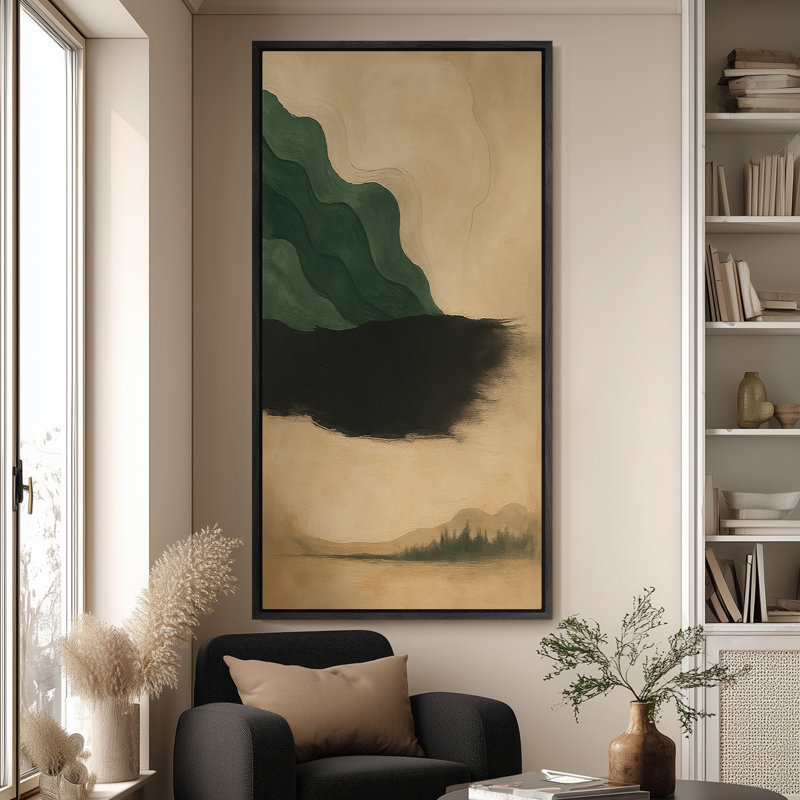 Très grand art mural rétro encadré pour art classique, H 60 po x l 30 po, Noir