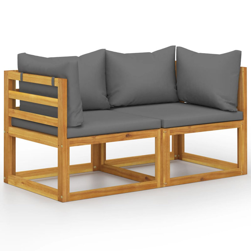 Banc de jardin en bois, Gris foncé