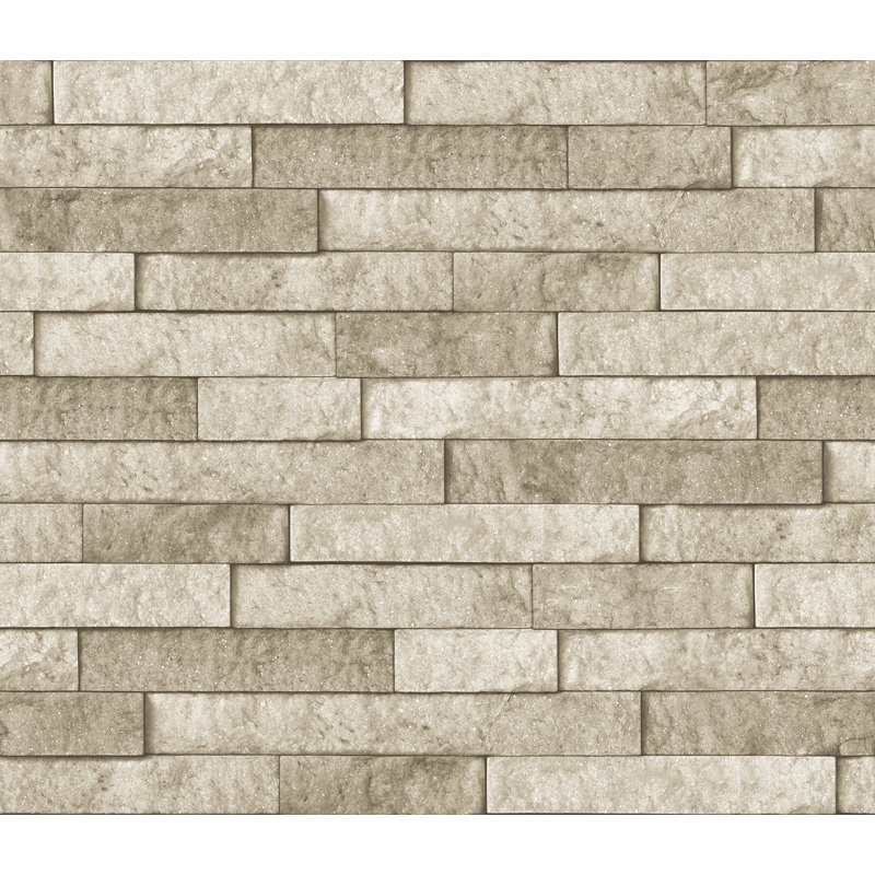 Stone Slate Peel and Stick Rolled Backsplash, Beige