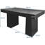 55" Executive Desk, Mid-Century Modern Home Office Desks with Double Trapezoid Base, Wood Computer Desk Business Furniture Workstation Writing Table Conference Table, Black