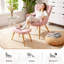 Velvet With Footstool Armchair