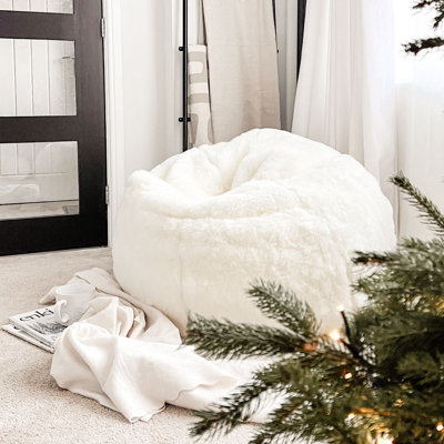 rucomfy Large Faux Fur Beanbag