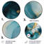 Marbre turquoise infusé d'or II - Art abstrait rond en métal-109589068