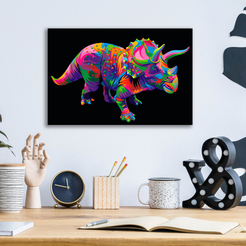 «Triceratops» par Bob Weer, H 12 po x l 16 po x P 0,13 po