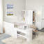 Lit plateforme en bois avec 6 tiroirs, tablettes, bureau et garde-robe-1663066658