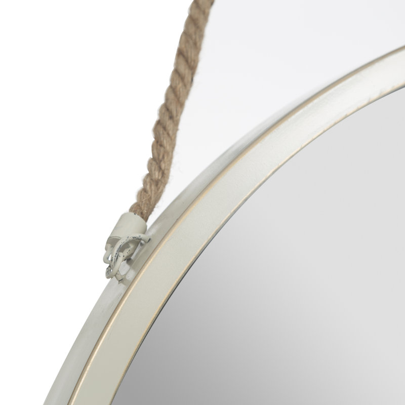 Bouknight Flat Leather Wall Mirror
