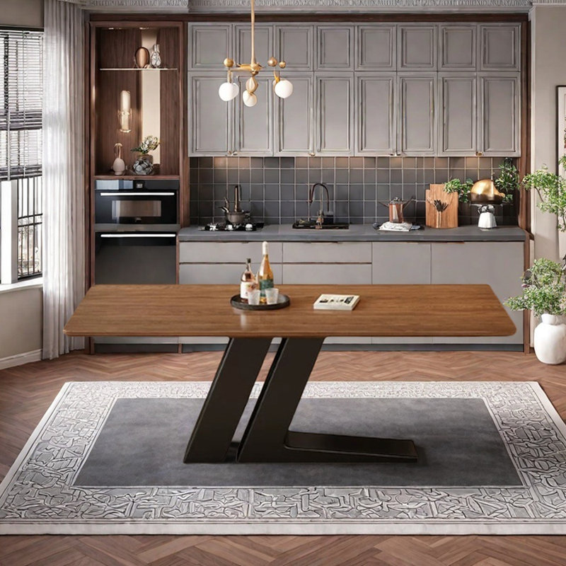 Durable Retro Design Rectangular Large Table, 29.52”H x 86.61”L x 35.43”W