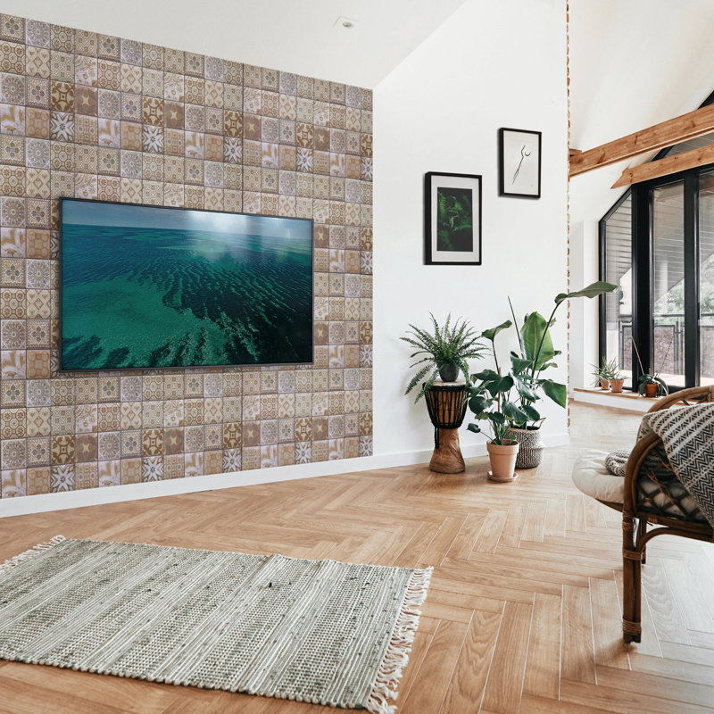 96 cm Wall Paneling, Brown/Beige