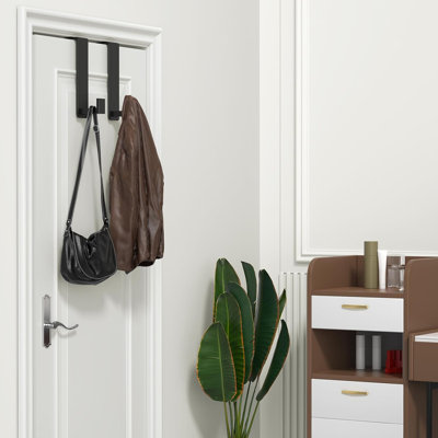 Paquet de 2 crochets simples pour porte de chambre à coucher en L, crochet de vestes