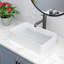 Lavabo vasque de salle de bain rectangulaire 21 "X 13" en porcelaine