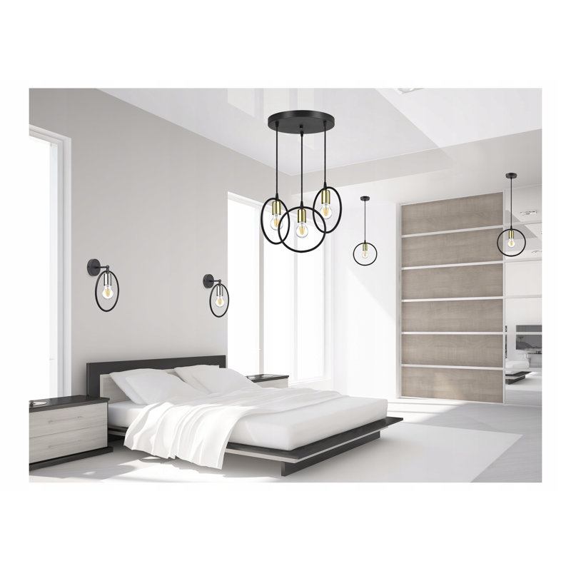 Maxbass 3 - Light Black/Gold Cluster Pendant