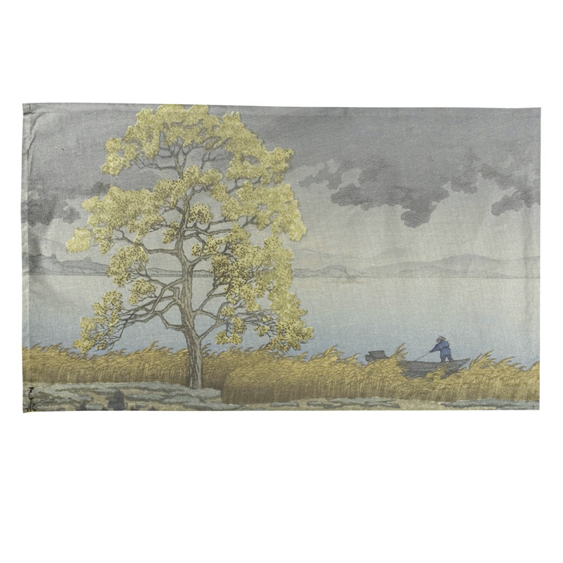 Serviette de thé sur le shore, Sergé de coton, Jaune