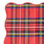 Red Plaid Scalloped Dinner Napkin