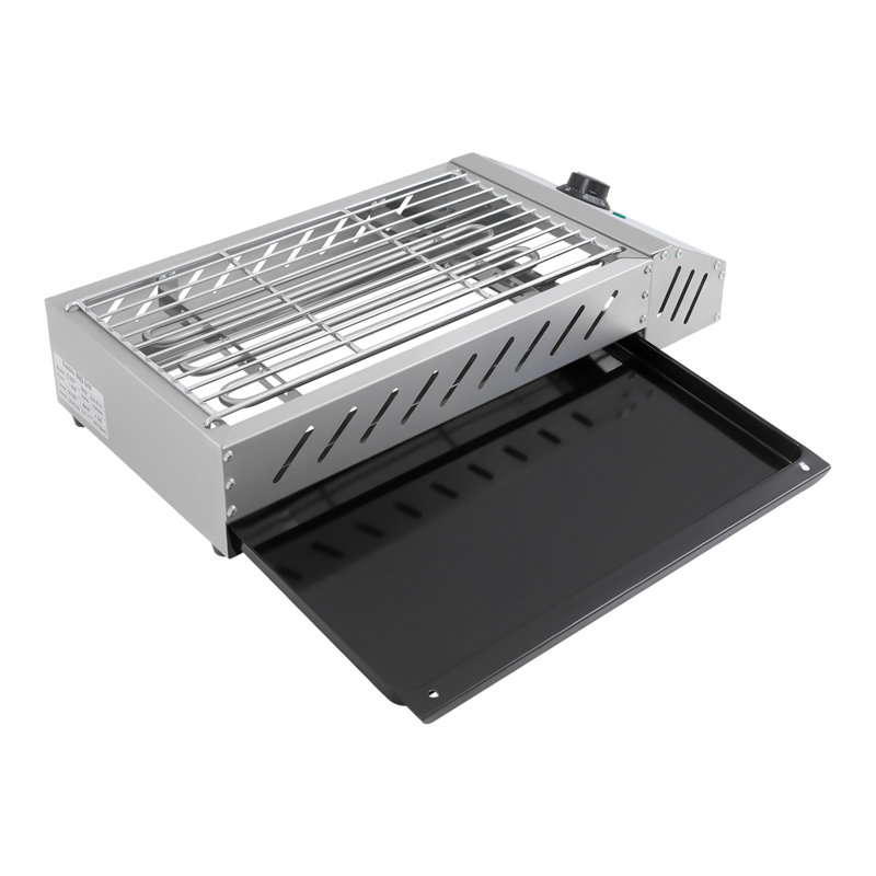 Barbecue électrique de comptoir à brûleur simple 1800W pour l'intérieur et l'extérieur
