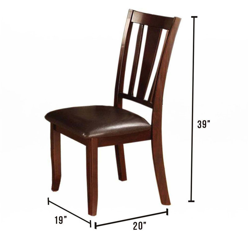 Ensemble de 2 chaises d'appoint en bois massif au fini espresso foncé