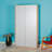 Modern Wardrobe with Numerous Shelves, Salmon & White, 37.0 x 71.5 x 20.5 inches | Coated Particle Board, Thickness: 0.6 inches | Wall-Mountable, Extra Storage Solution for Stylish Bedrooms