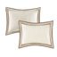 Édredon grand taupe / brun 7 pièces, literie lavable à la machine, coussins décoratifs rehaussent le style, pièce pour lit, palette de couleurs, ajout de charme,-127366336-127366333