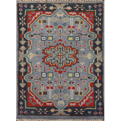 Tapis indien à motif géométrique 2 x 3