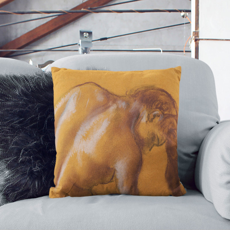 Study Of A Nude Woman Vol.3 Square Throw Cushion, 40cm H x 40cm W x 15cm D, White