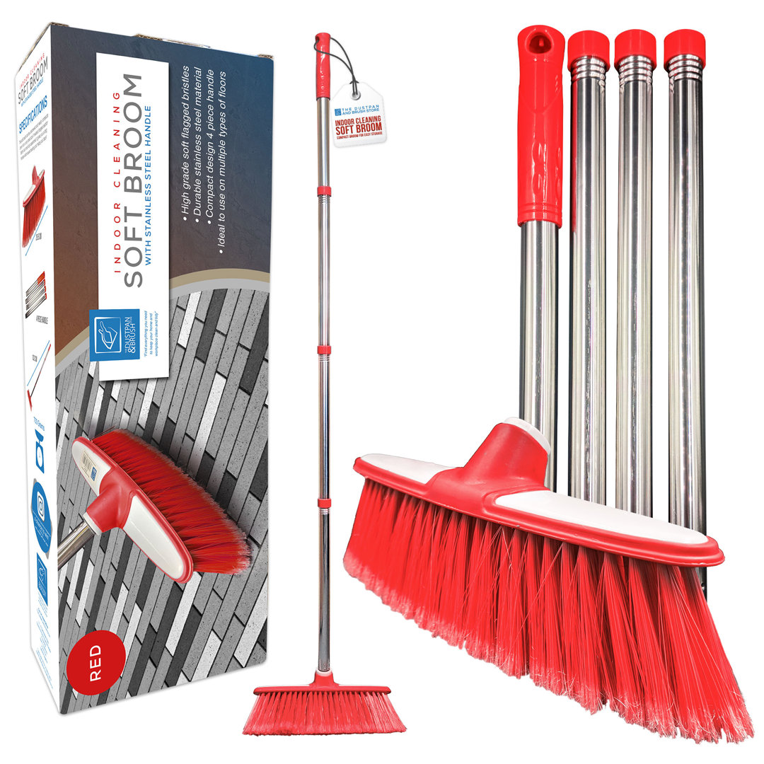 Long Handled Indoor Sweeping Broom Soft Bristle Brush