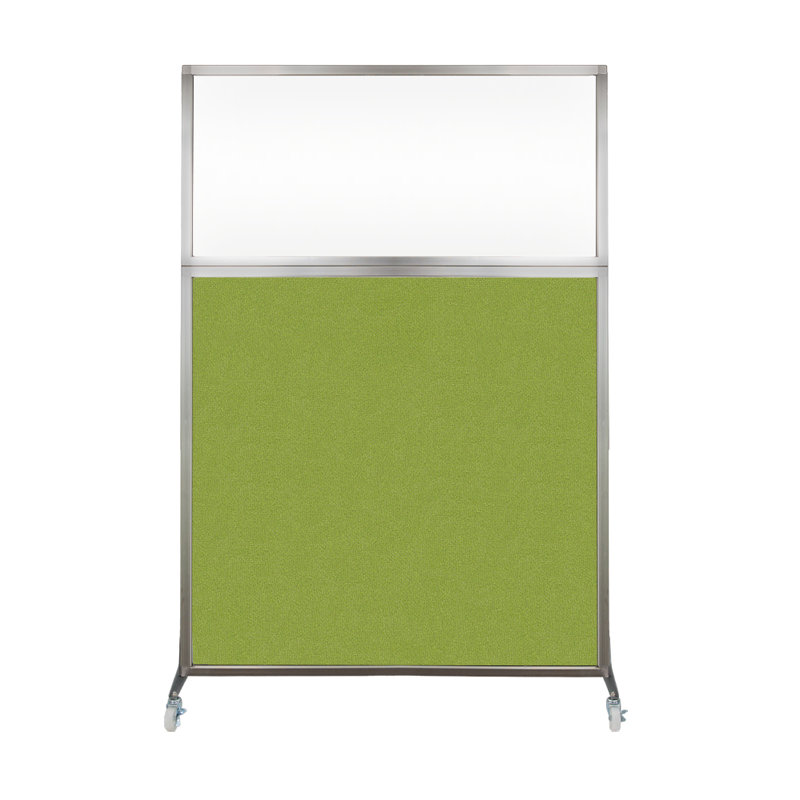 Cloison de bureau Hush - fenêtre transparente, 48", Vert lime