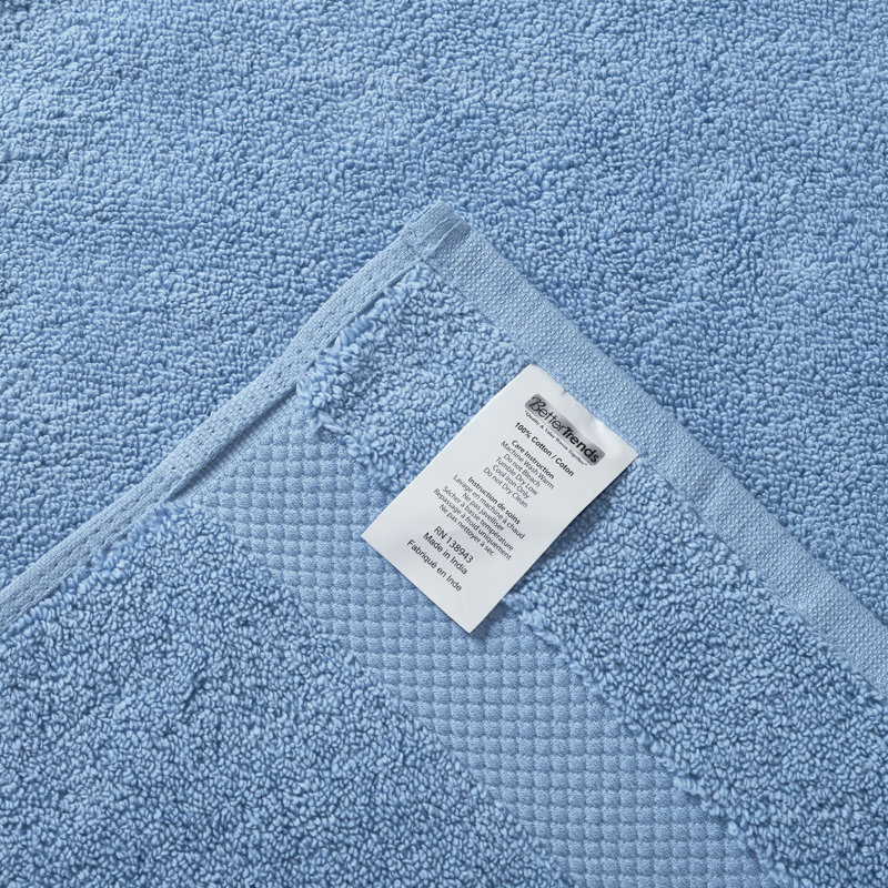 Ensemble de débarbouillettes 100% coton Splash Splash, débarbouillettes et débarbouillettes en coton doux absorbant 550 g / m² pour salle de bain, spa et usage quotidien, certifié OEKO-TEX, paquet de 20, bleu foncé