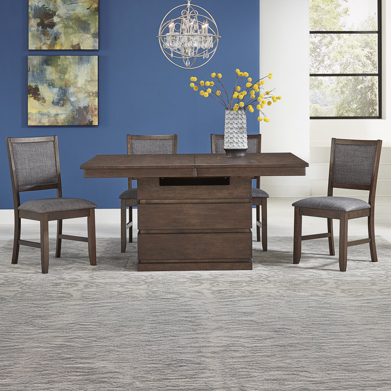 Ensemble de salle à manger extensible en bois massif 5 pièces Wilmslow