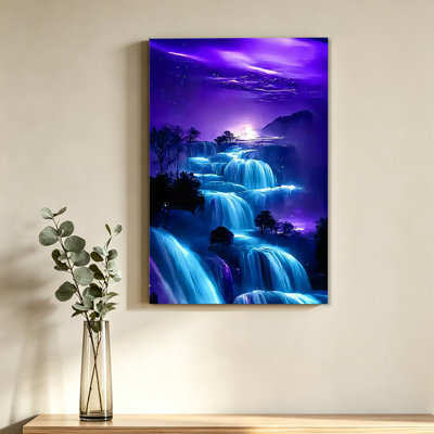 Affiche de salle de bain bleue