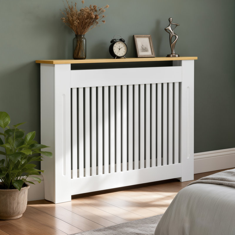 Armoire de gril à lamelles verticales moderne avec couvercle en radiateur, H 32,68 po x l 44,09 po x P 7,87 po