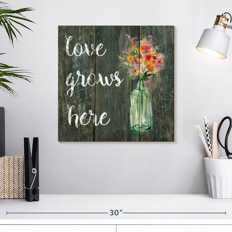 Tergel Love Grows Here I, H 16 po x l 16 po