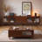 Rubberwood TV Stand and Coffee Table Set