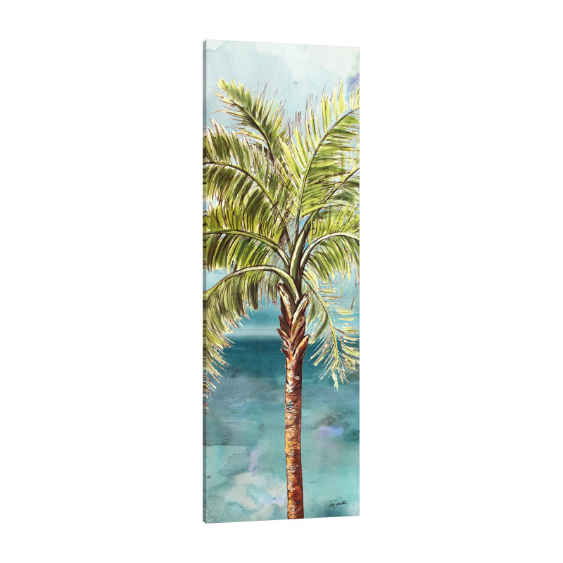 Tropical Palm: Queen II - impression sur toile tendue, H 54 po x l 18 po x P 1,5 po