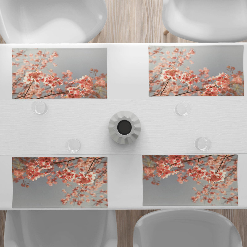 Polyester Floral Rectangle Placemat