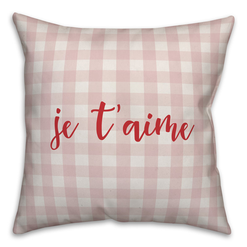  Coussin carré 16 po, Rose / Rouge, Housse de coussin