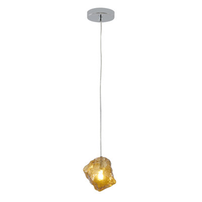 Luminaire suspendu en verre transparent 1 lumière Tellez