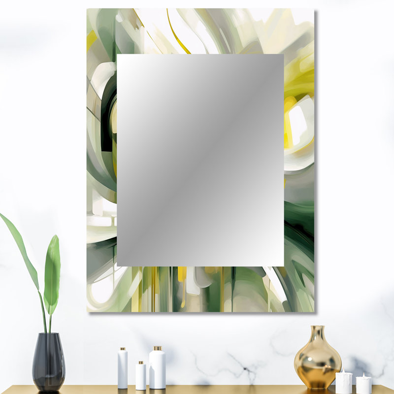 Dynamic Waveforms II - Scandinavian Wall Mirror, Scandinavian Decorative Mirror, Printed Metal Art, 40" x 30"