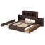 Lit plateforme avec rangement et tablettes coulissantes, lit gigogne et 2 tiroirs-246418331