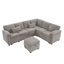 Canapé modulaire en L de 97 po avec siège et repose-pieds de rangement en L 97 po-167365066