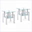 Table basse transparente en verre trempé avec rangement à 2 couches, facile à nettoyer et amp; Gain de place pour le salon