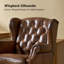 Heeg Genuine Leather Swivel And Rocking Office Chair With Solid Wood Base-108582111