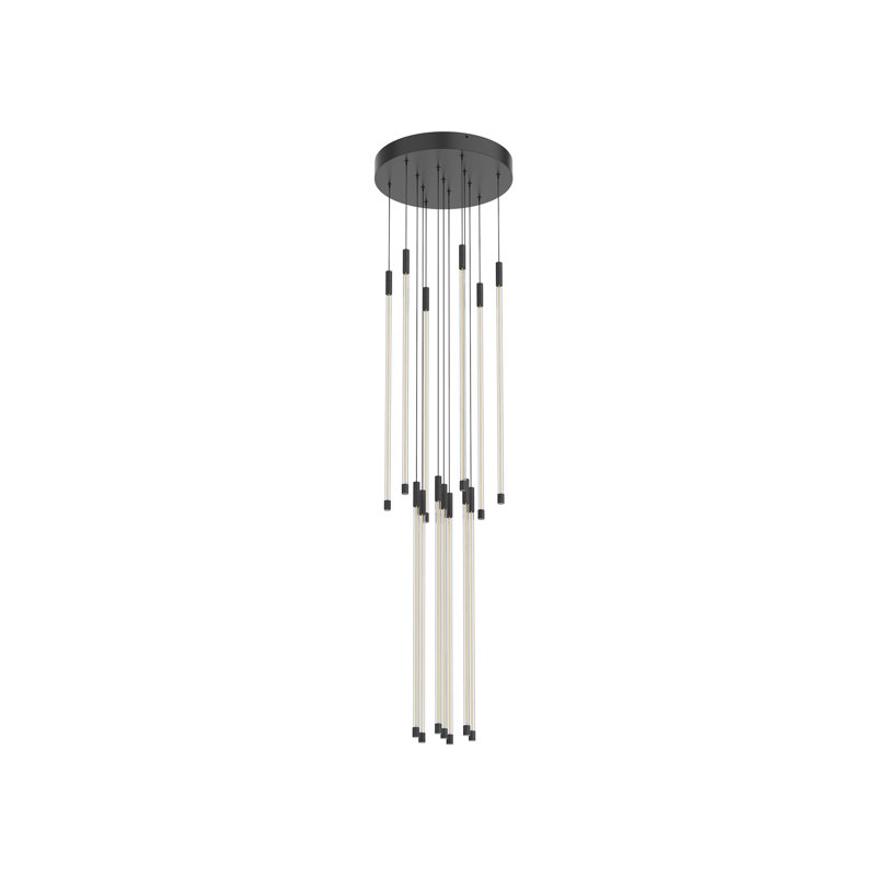 Motif 13 - Light LED Pendant, 26.75" H x 12.75" W x 12.75" D, Black