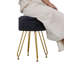 Ensemble de 2 tabourets de coiffeuse avec rangement et tabouret de rangement noir pour salle de maquillage, chambre à coucher et salon-1150938105