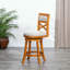 Tabouret pivotant à hauteur de comptoir - siège en tissu beige-1363391408